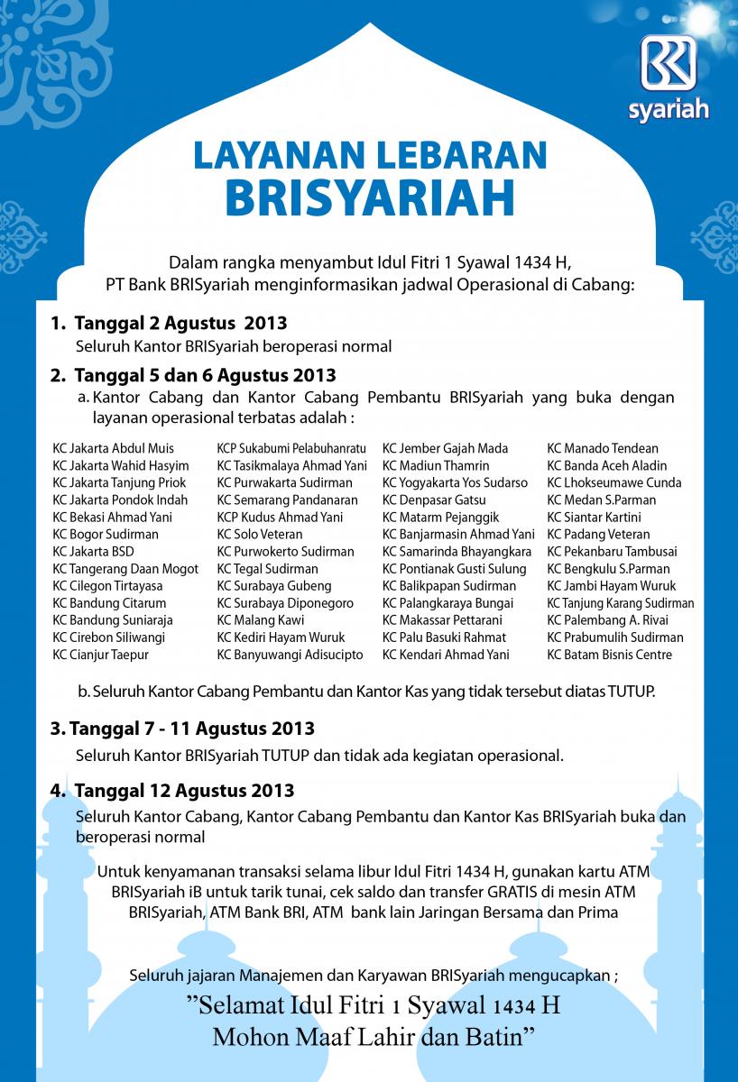 layanan lebaran